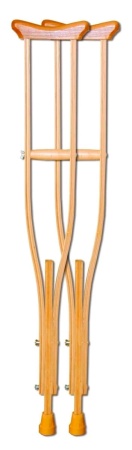 Костыли подмышечные деревянные для взрослых Мега-Оптим 01-КИ 